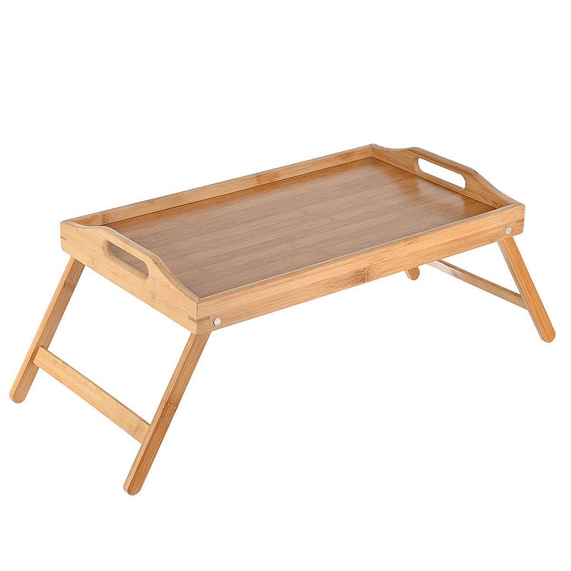 ESTIA ΔΙΣΚΟΣ ΣΕΡΒΙΡΙΣΜΑΤΟΣ BAMBOO ESSENTIALS 50x30x21cm ΜΕ ΑΝΑΔΙΠΛΟΥΜΕΝΑ ΠΟΔΙΑ ESTIA 02-18184