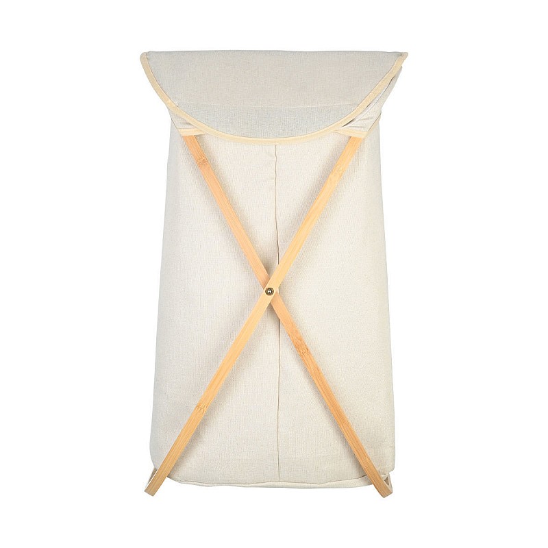 ESTIA ΚΑΛΑΘΙ ΑΠΛΥΤΩΝ BAMBOO ESSENTIALS 40x40x70cm ΜΕ ΘΗΚΗ ΠΟΛΥΕΣΤΕΡΑ ΠΤΥΣΣΟΜΕΝΟ ΜΠΕΖ ESTIA 02-18627