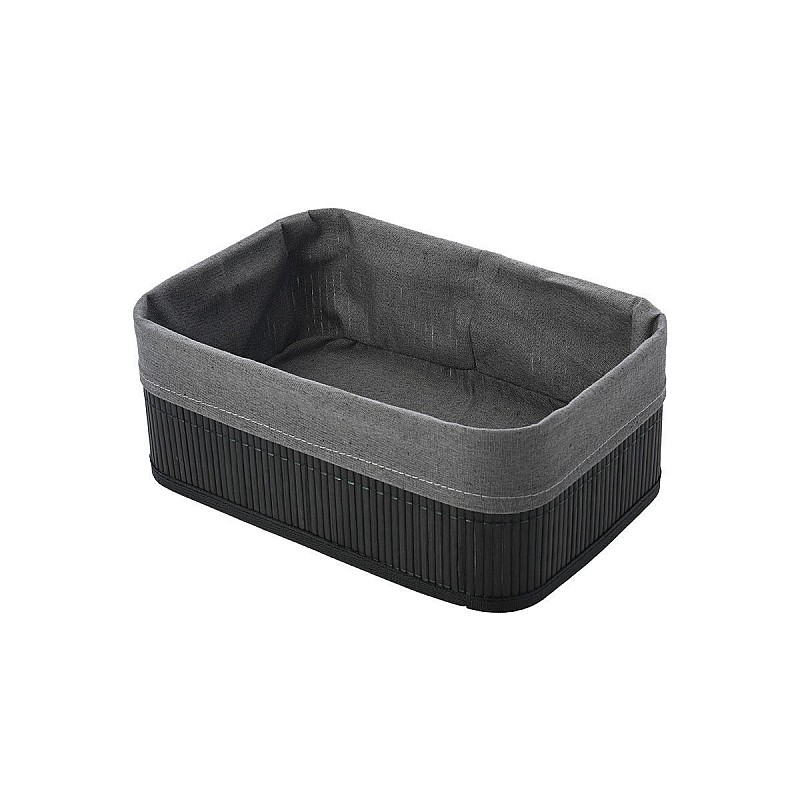 ESTIA ΚΑΛΑΘΙ ΟΡΓΑΝΩΣΗΣ BAMBOO ESSENTIALS 30x25cm ME ΕΠΕΝΔΥΣΗ ΜΑΥΡΟ ESTIA 02-19693