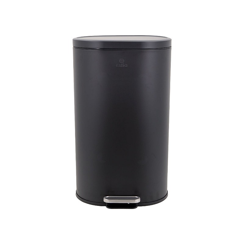 ESTIA ΚΑΔΟΣ ΑΠΟΡΡΙΜΑΤΩΝ OVOID SOFT CLOSE 30lt ΜΑΥΡΟΣ ESTIA 02-21474