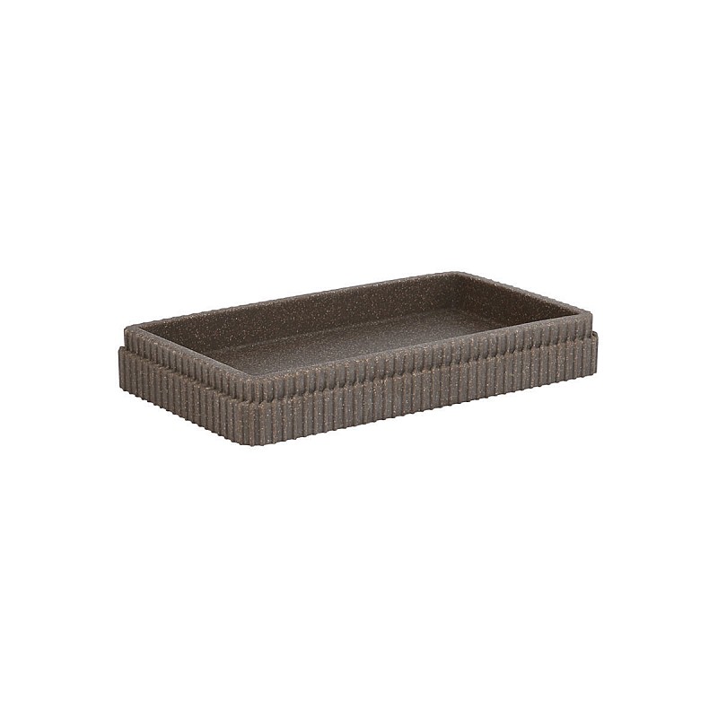 ESTIA ΔΙΣΚΟΣ ΜΠΑΝΙΟΥ WIRE ΡΗΤΙΝΗΣ ΓΚΡΙ 19x10.3x2.8cm ESTIA 02-26219