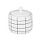 ESTIA ΔΟΧΕΙΟ ΓΙΑ ΒΑΜΒΑΚΙ CAGE ΚΕΡΑΜΙΚΟ 11x11cm ESTIA 02-27629