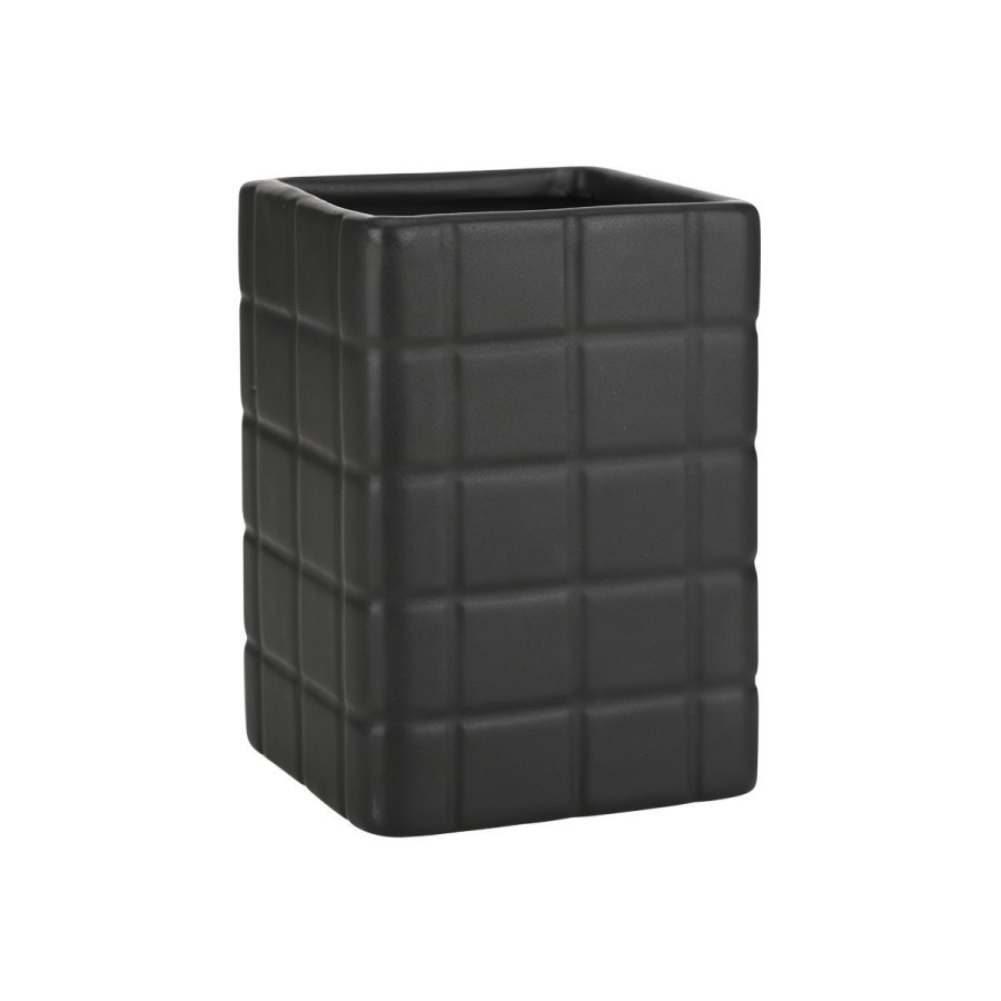 ESTIA ΠΟΤΗΡΑΚΙ ΜΠΑΝΙΟΥ TILES ΚΕΡΑΜΙΚΟ 7.5x11cm ΜΑΥΡΟ ESTIA 02-27704