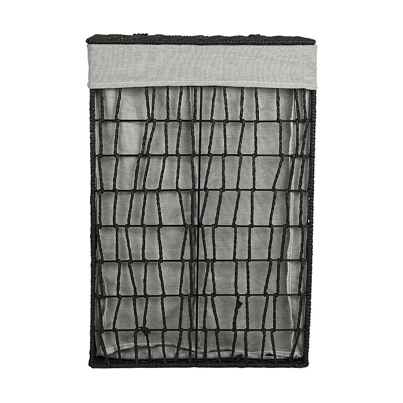 ESTIA ΚΑΛΑΘΙ ΑΠΛΥΤΩΝ NEST 37x22x55cm 2 ΘΕΣΕΩΝ ΜΑΥΡΟ ESTIA 02-28077