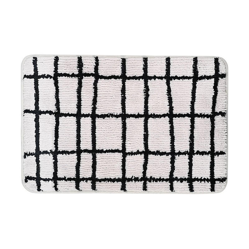 ESTIA ΤΑΠΕΤΟ ΜΠΑΝΙΟΥ CAGE 40x60cm 100% ΜΙΚΡΟΪΝΕΣ ΓΚΡΙ-ΜΑΥΡΟ ESTIA 02-28572