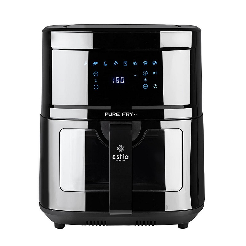 ESTIA ΦΡΙΤΕΖΑ ΑΕΡΟΣ PURE FRY XL 1700w 9.1lt ME ΨΗΦΙΑΚΗ ΟΘΟΝΗ & 8 ΠΡΟΓΡΑΜΜΑΤΑ ΜΑΥΡΟ ESTIA 06-20620