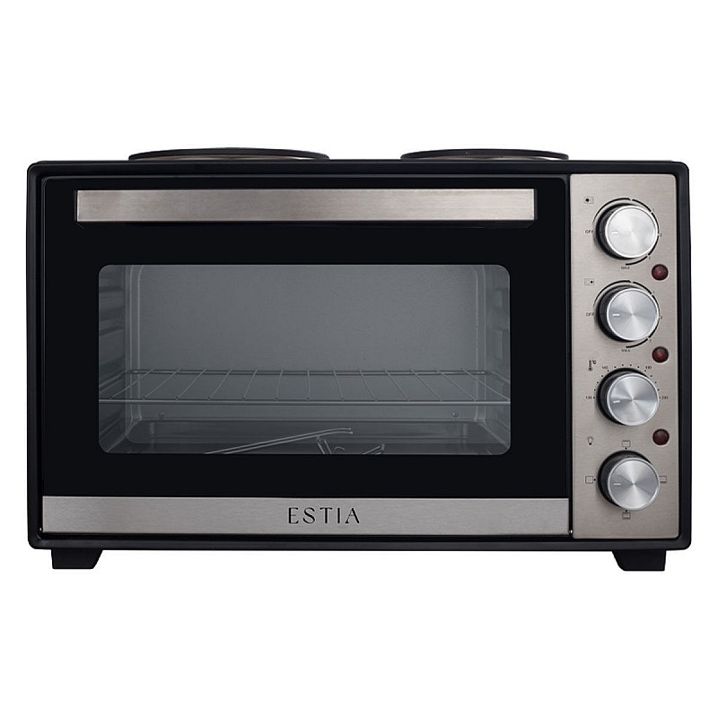 ESTIA ΗΛΕΚΤΡΙΚΟ ΦΟΥΡΝΑΚΙ MULTICOOK COMPACT 3600w 38lt ΜΕ 2 ΕΣΤΙΕΣ ΚΑΙ ΑΝΤΙΚΟΛΛΗΤΙΚΟ ΕΣΩΤΕΡΙΚΟ ESTIA 06-33828