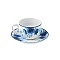 ESTIA ΚΟΥΠΑ ΤΣΑΙ BLUE ROSE ΠΟΡΣΕΛΑΝΙΝΗ ΑΝΑΓΛΥΦΗ 220ml & ΠΙΑΤΑΚΙ ESTIA 07-16135