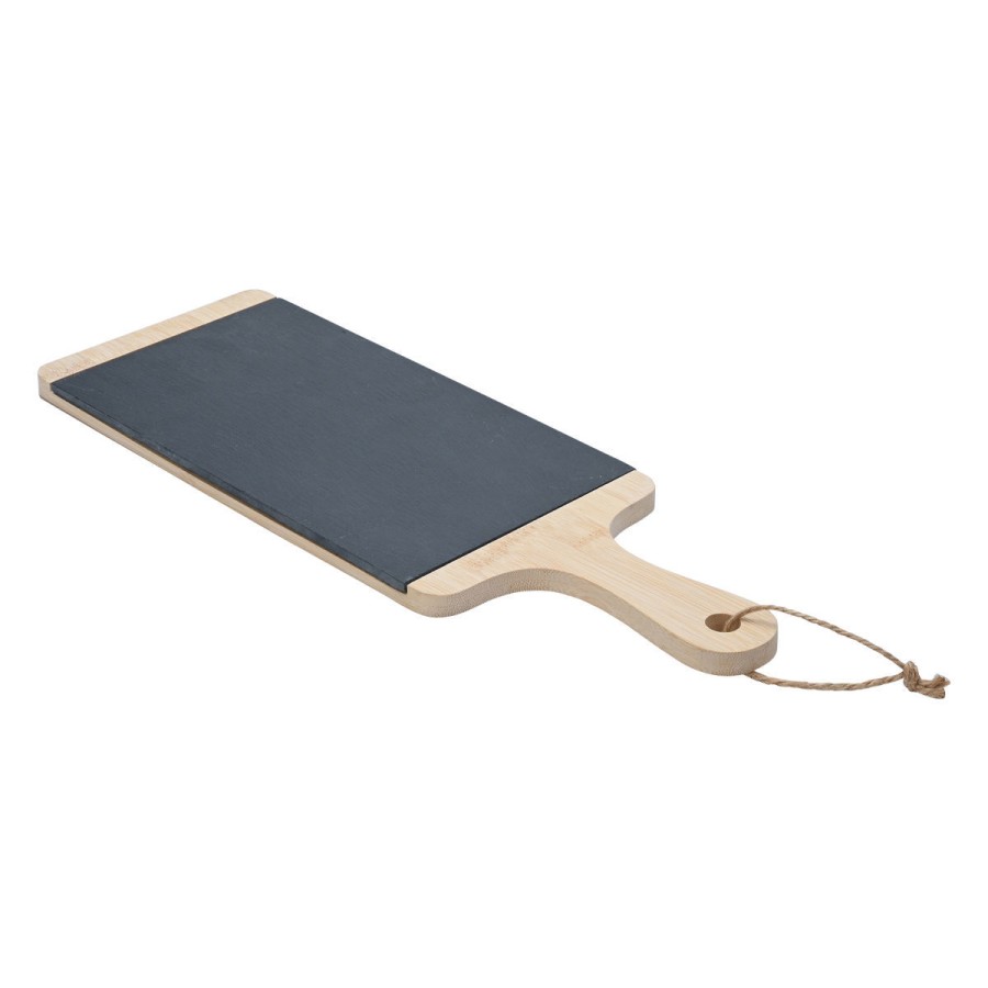 ESTIA ΠΛΑΤΩ ΣΕΡΒΙΡΙΣΜΑΤΟΣ ΣΧΙΣΤΟΛΙΘΟΥ ΜΕ ΞΥΛΙΝΗ ΒΑΣΗ 45x15cm ESTIA 07-24147