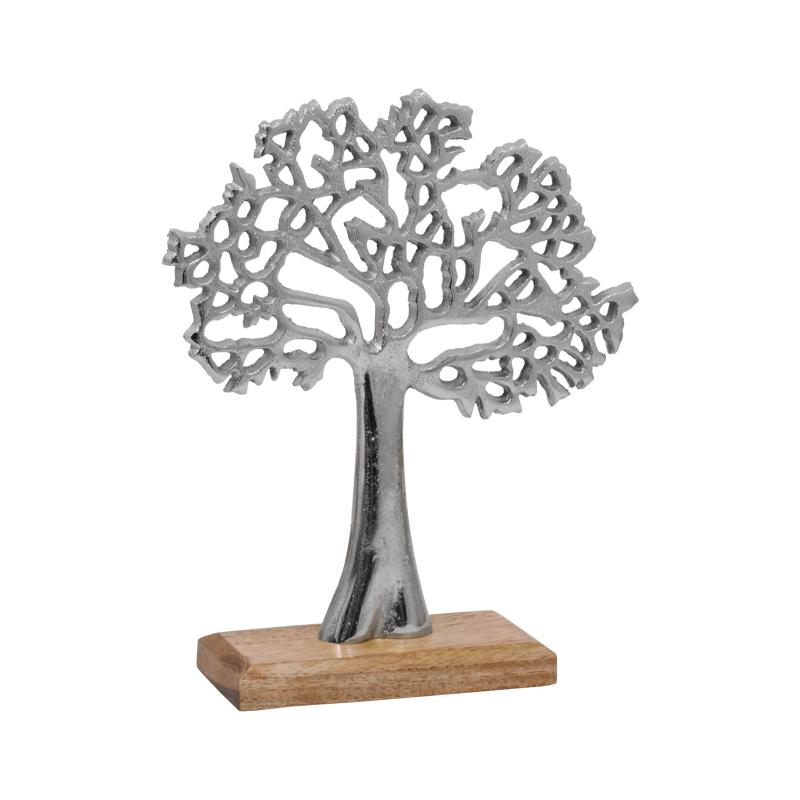 ΕΠΙΤΡΑΠΕΖΙΟ ΔΙΑΚΟΣΜΗΤΙΚΟ Fylliana "Tree" ΝΙΚΕΛ ΜΕ ΞΥΛΙΝΗ ΒΑΣΗ 23x6x27εκ