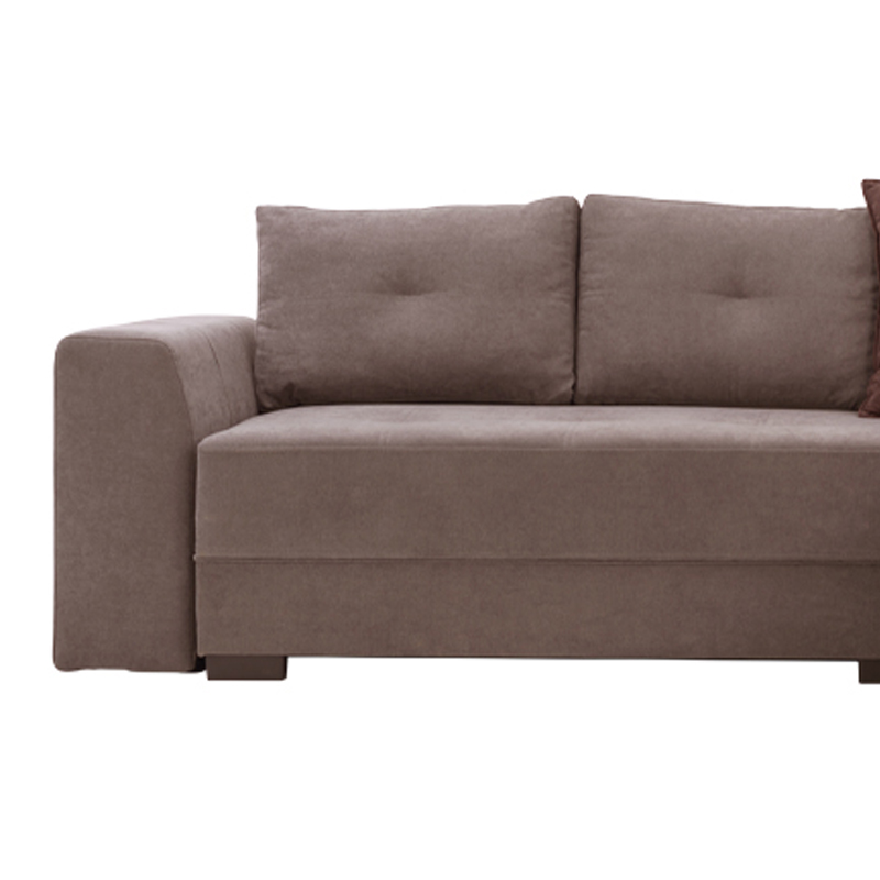 Καναπές γωνία Μona μπεζ με καφέ μαξιλάρια 250*190*88 ημιαδιάβροχο ύφασμα Fylliana 880-00-003