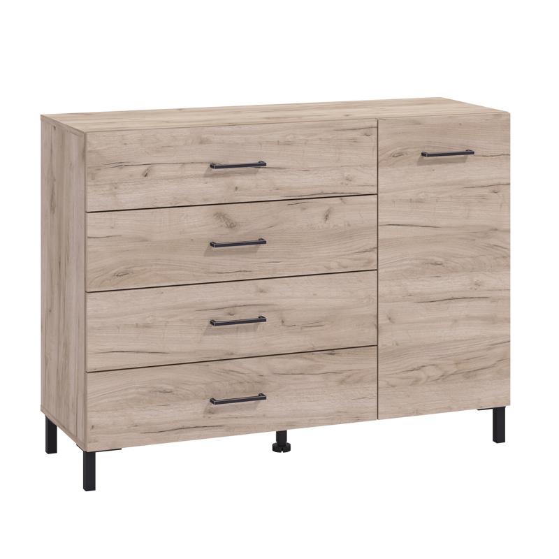 ΚΟΜΟΤΑ-ΣΥΡΤΑΡΙΕΡΑ EDESA 2K4F GREY OAK 115,5x41,5x87εκ