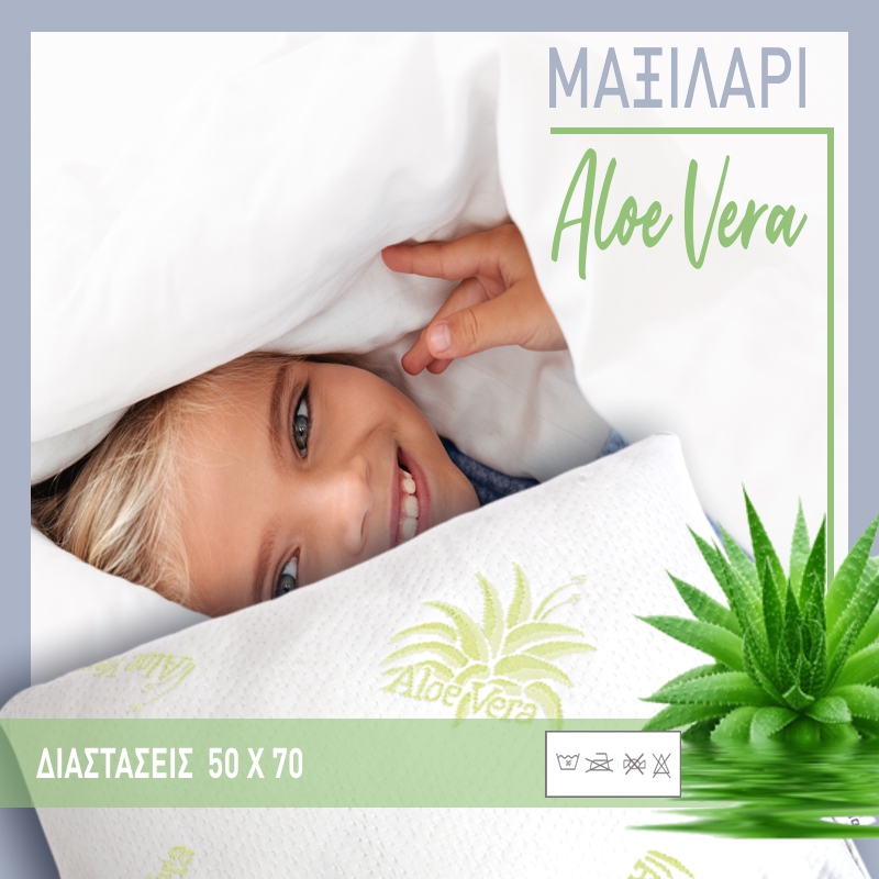 ΜΑΞΙΛΑΡΙ ΑΝΑΤΟΜΙΚΟ Fylliana ALOE VERA 50*70