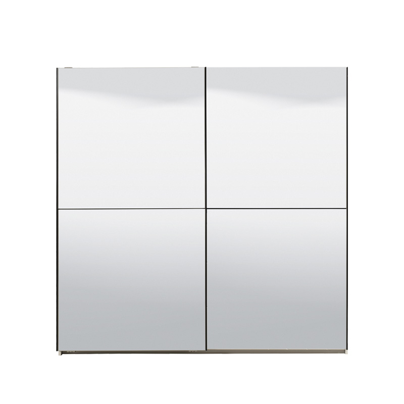 Ντουλάπα Ksanti 220 με δύο καθρέπτες λευκή-λευκή λάκακ 217*62.5*210 Fylliana 11008374