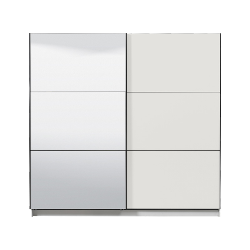 Ντουλάπα Sierra 220 με καθρέπτη λευκό χρώμα 217*62.5*210 Fylliana 11008286