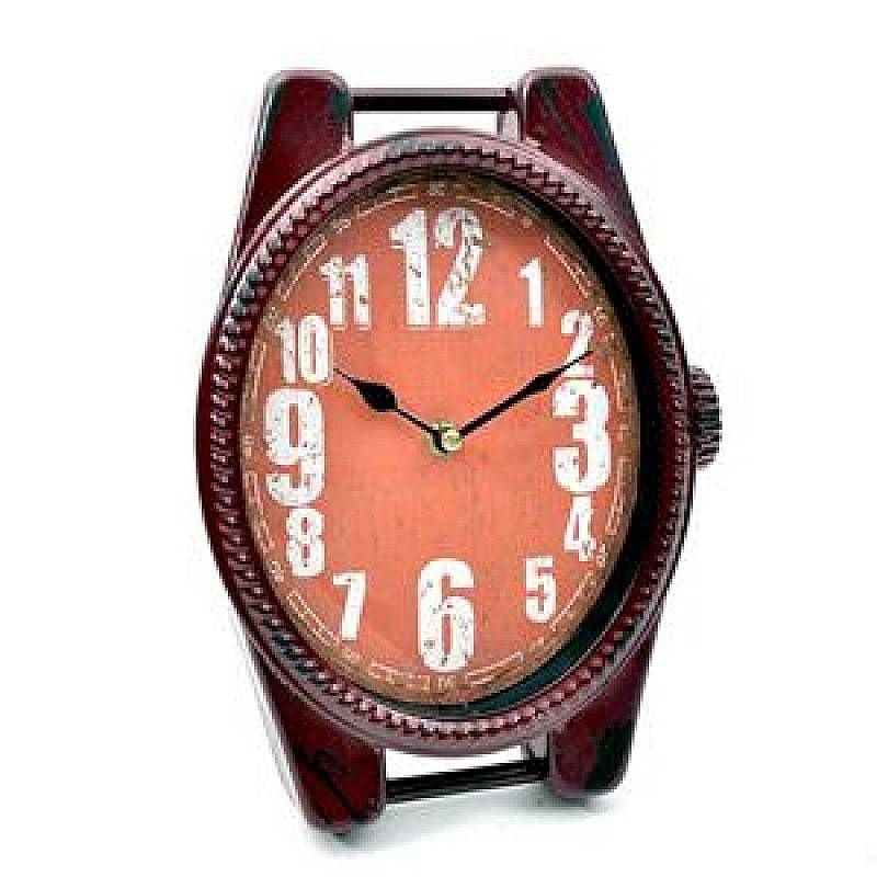 Επιτραπέζιο ρολόι 18*4.5*25 Antique κόκκινο 14STC745-3 Fylliana 125-24-010