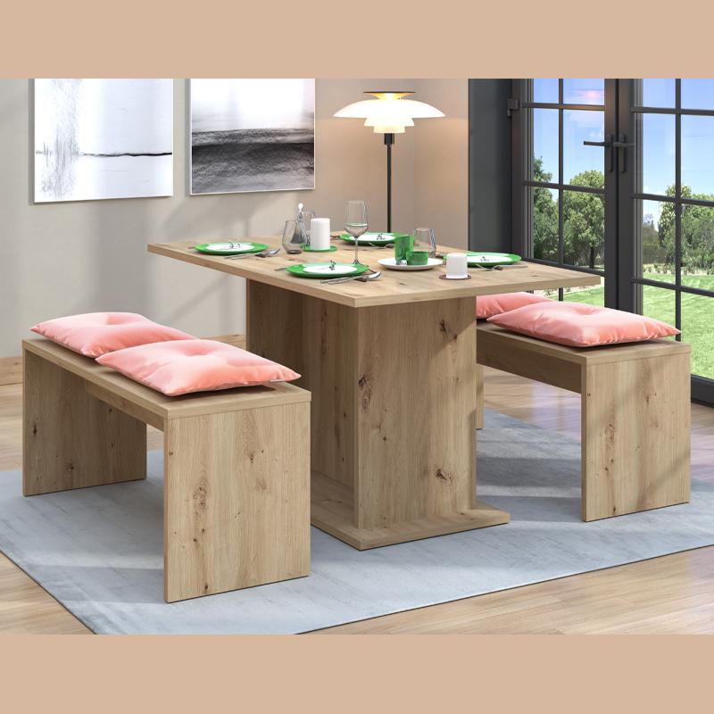 ΣΕΤ 2 ΠΑΓΚΑΚΙΑ Marsala ARTISAN OAK 114x40x48εκ