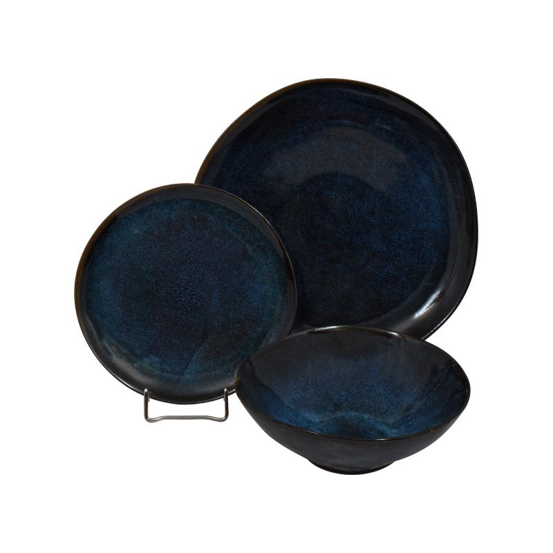 ΣΕΤ ΦΑΓΗΤΟΥ Fylliana 18 ΤΕΜΑΧIΩΝ STONEWARE ΜΠΛΕ ΧΡΩΜΑ