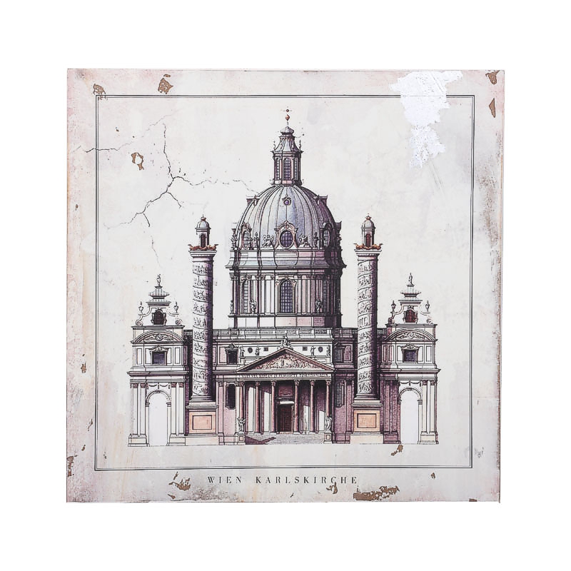 ΞΥΛΙΝΟ ΚΑΔΡΟ "Wien Karlskirche" ΜΠΕΖ-ΚΑΦΕ 40*3.5*40 ΞΥΛΙΝΟ ΚΑΔΡΟ "Wien Karlskirche" ΜΠΕΖ-ΚΑΦΕ 40*3.5*40