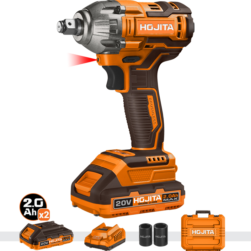 Μπουλονόκλειδο HOJITA Brushless 300Nm μπαταρίας 20V Βαλιτσάκι