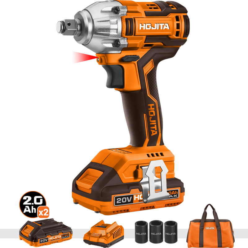 Μπουλονόκλειδο HOJITA Brushless 300Nm μπαταρίας 20V ΣΕΤ Τσάντα