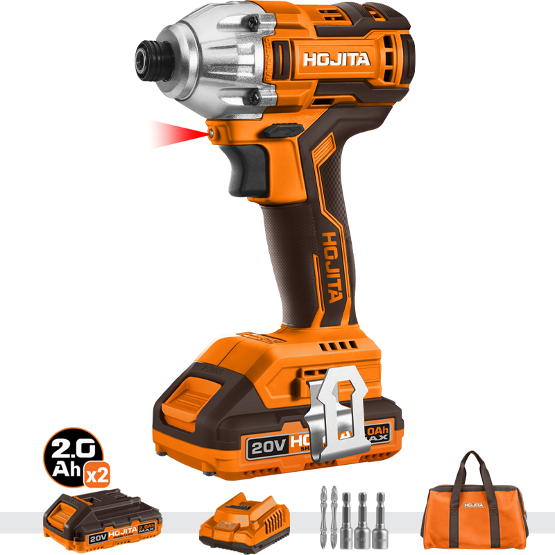 Παλμικό κατσαβίδι HOJITA Brushless 170Nm μπαταρίας 20V ΣΕΤ Τσάντα