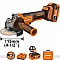 Γωνιακός τροχός HOJITA Brushless 115mm -2 ταχυτήτων μπαταρίας 20V Βαλιτσάκι