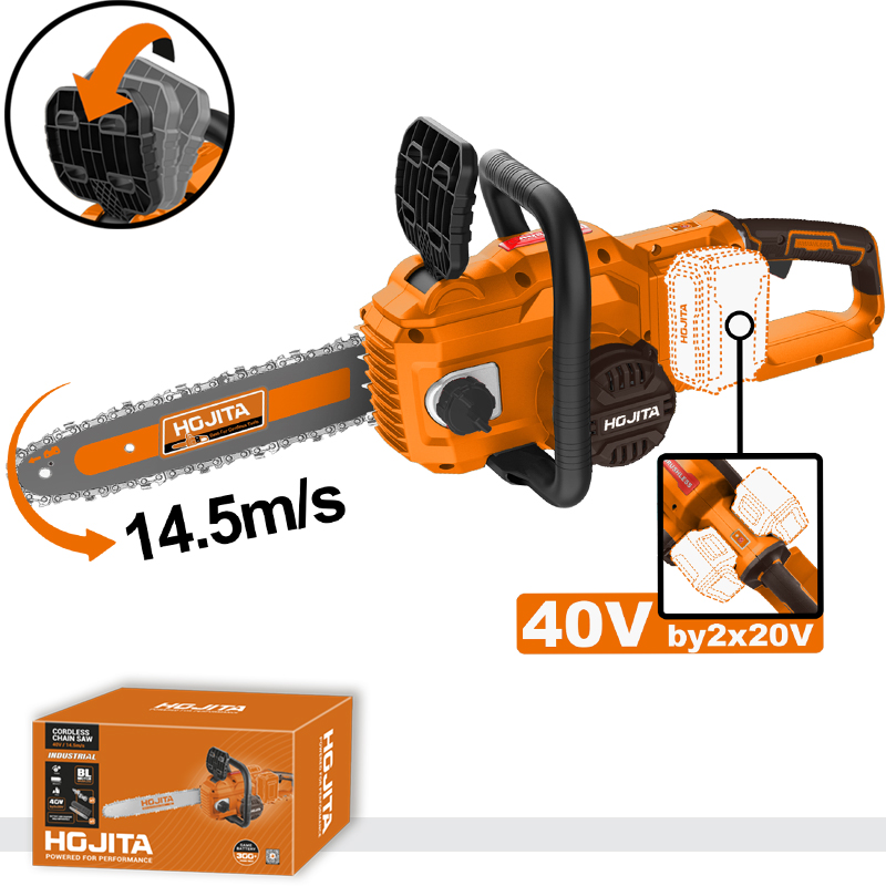 Αλυσοπρίονο Brushless HOJITA 40cm μπαταρίας 40V SOLO