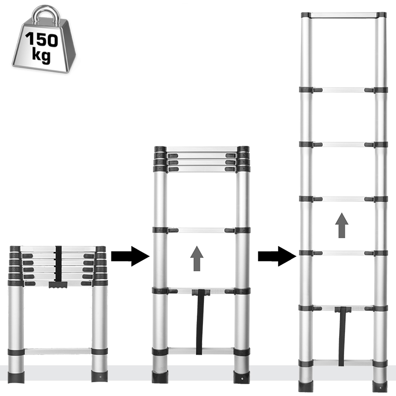 Σκάλα αλουμινίου πολυμορφική 6 σκαλοπάτια