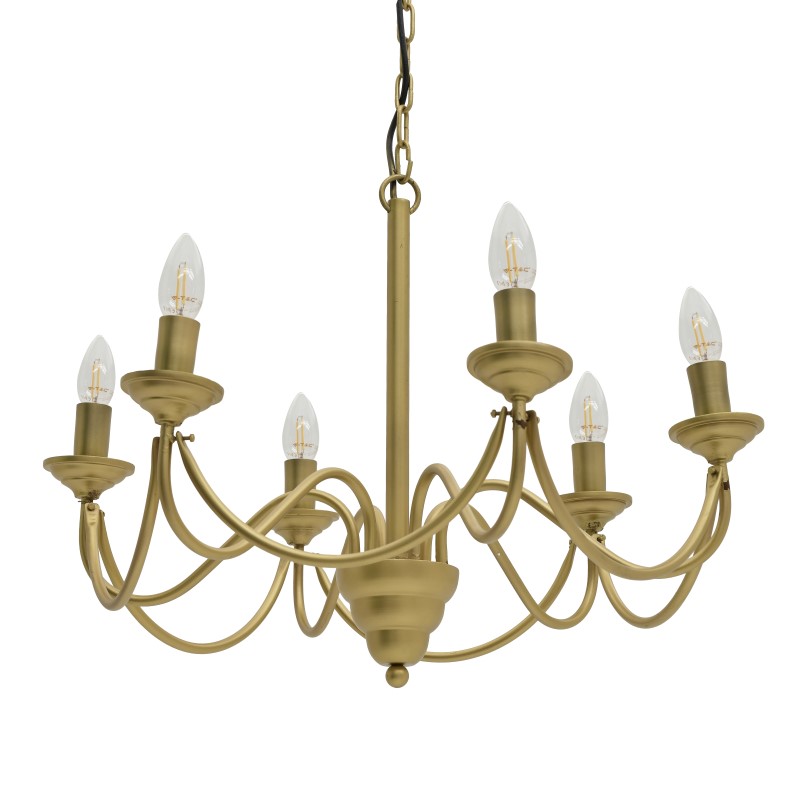 INART ΦΩΤΙΣΤΙΚΟ ΟΡΟΦΗΣ 6ΦΩΤΟ ΜΕΤΑΛ. ΧΡΥΣΟ 60X50X134 Inart 3-10-005-0002