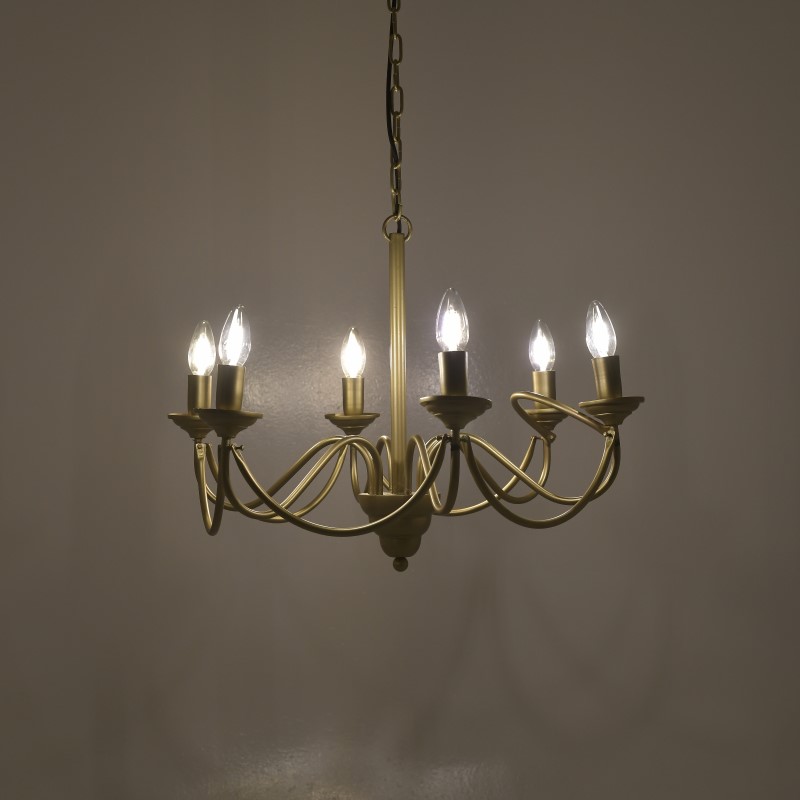 INART ΦΩΤΙΣΤΙΚΟ ΟΡΟΦΗΣ 6ΦΩΤΟ ΜΕΤΑΛ. ΧΡΥΣΟ 60X50X134 Inart 3-10-005-0002