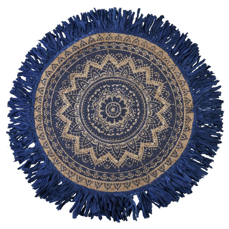 INART ΚΙΛΙΜΙ CHINDI ΥΦΑΣΜΑΤΙΝΟ NATURAL/ΜΠΛΕ Φ120 Inart 3-35-806-0020