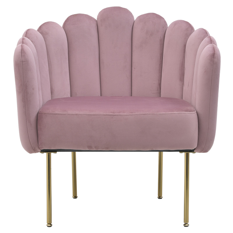 INART ΠΟΛΥΘΡΟΝΑ ΒΕΛΟΥΔΙΝΗ/ΜΕΤΑΛΛΙΚΗ ΡΟΖ 76X60X73/46 Inart 3-50-064-0028