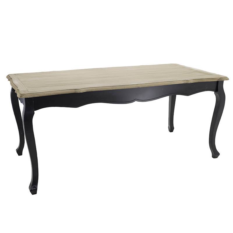 INART ΤΡΑΠΕΖΙ ΞΥΛ NATURAL ΜΕ ΜΑΥΡΑ ΠΟΔΙΑ 180Χ90Χ78 Inart 3-50-104-0191