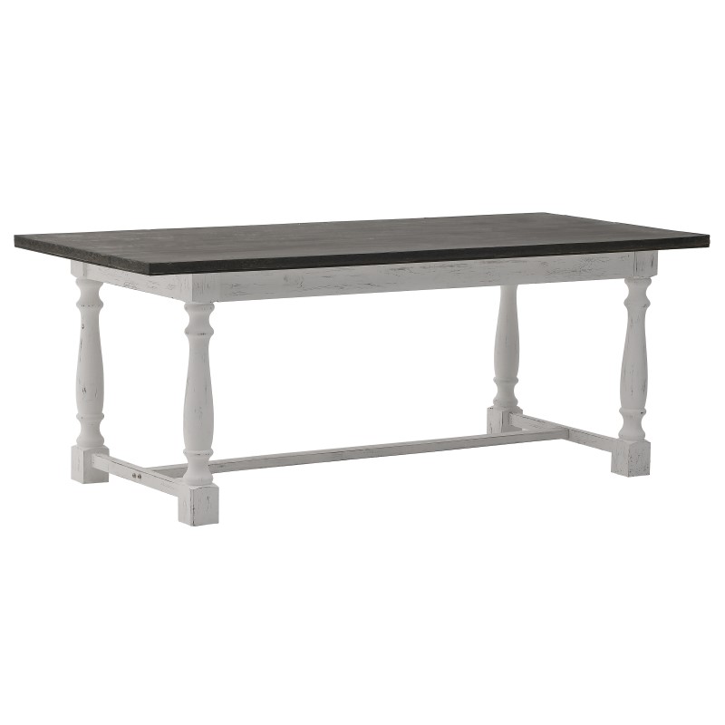 INART ΤΡΑΠΕΖΑΡΙΑ ΞΥΛΙΝΗ ΑΝΤΙΚΕ ΛΕΥΚΗ/NATURAL 197X90X77 Inart 3-50-156-0078