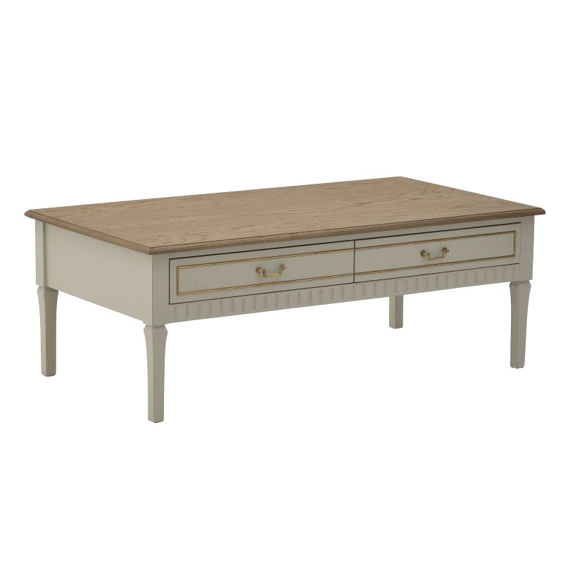 INART ΤΡΑΠΕΖΙ ΣΑΛΟΝΙΟΥ ΞΥΛΙΝΟ ΓΚΡΙ/NATURAL 130X70X50 Inart 3-50-422-0051