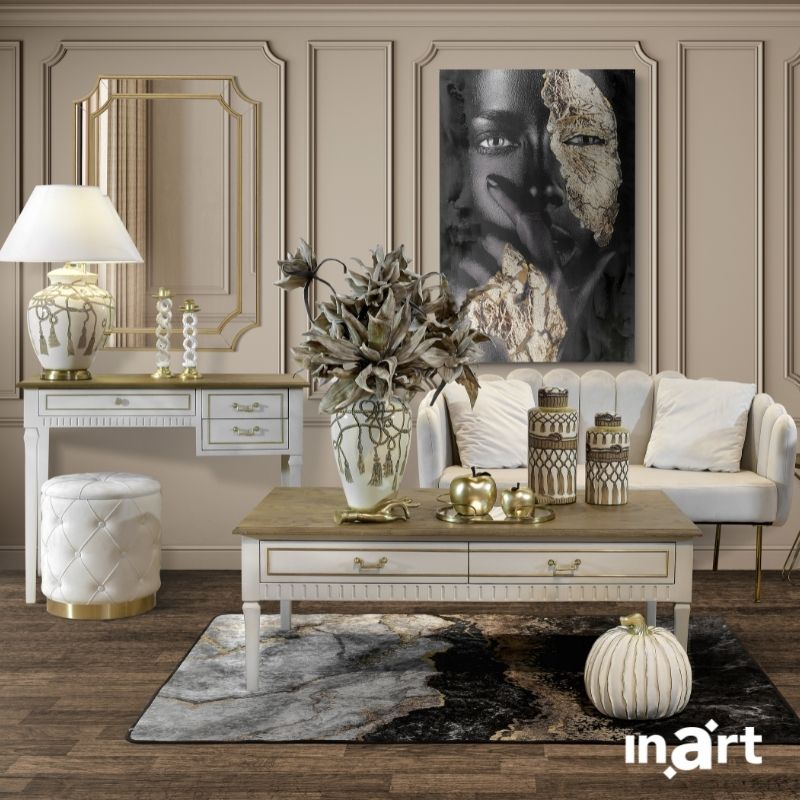 INART ΤΡΑΠΕΖΙ ΣΑΛΟΝΙΟΥ ΞΥΛΙΝΟ ΓΚΡΙ/NATURAL 130X70X50 Inart 3-50-422-0051