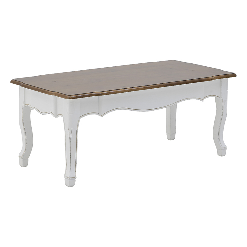 INART ΤΡΑΠΕΖΙ ΣΑΛΟΝΙΟΥ ΞΥΛΙΝΟ ΛΕΥΚΟ/NATURAL 120Χ60Χ50 Inart 3-50-482-0133
