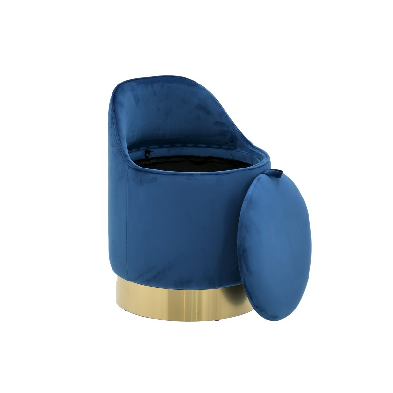 INART ΣΚΑΜΠΟ ΒΕΛΟΥΔΙΝΟ ΜΠΛΕ/ΧΡΥΣΟ Φ40Χ55 Inart 3-50-512-0040