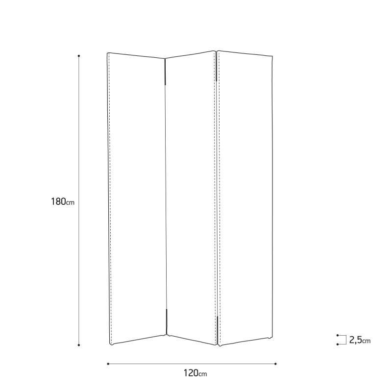 INART ΠΑΡΑΒΑΝ ΚΑΜΒΑΣ ΒΙΒΛΙΑ 120X2.5X180 Inart 3-50-610-0070