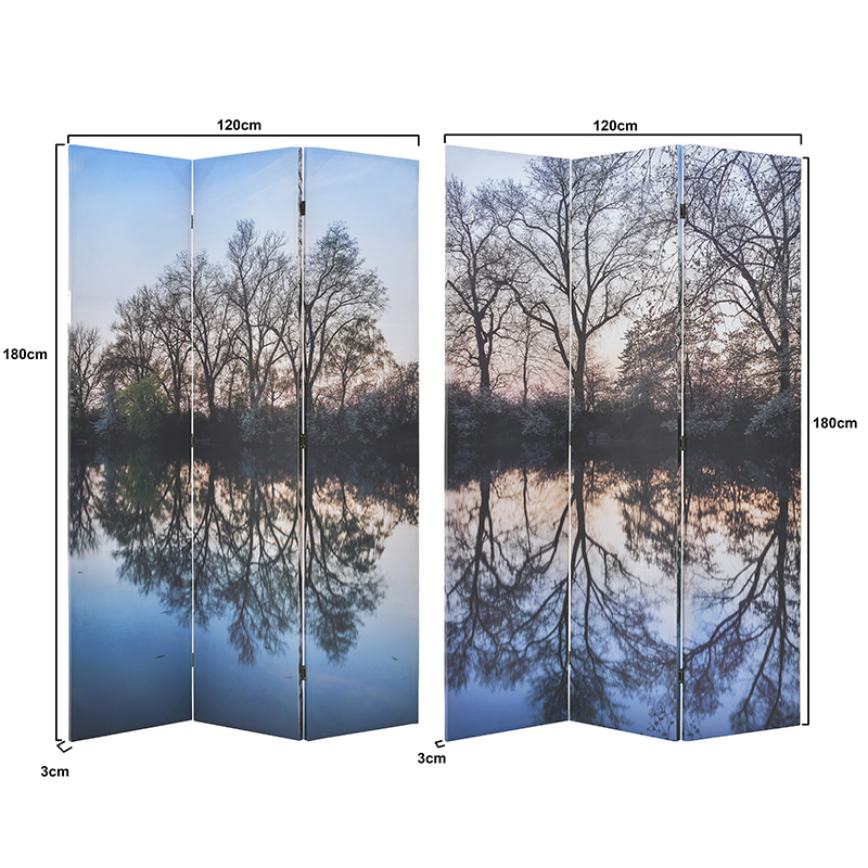 INART ΠΑΡΑΒΑΝ 2 ΟΨΕΩΝ PRINTED CANVAS ΛΙΜΝΗ 120Χ3Χ180 Inart 3-50-610-0215