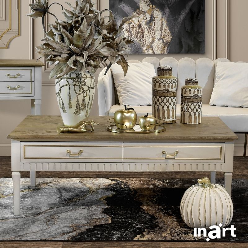 INART ΒΑΖΟ ΚΕΡΑΜΙΚΟ ΜΠΕΖ Φ24Χ38 Inart 3-70-046-0027