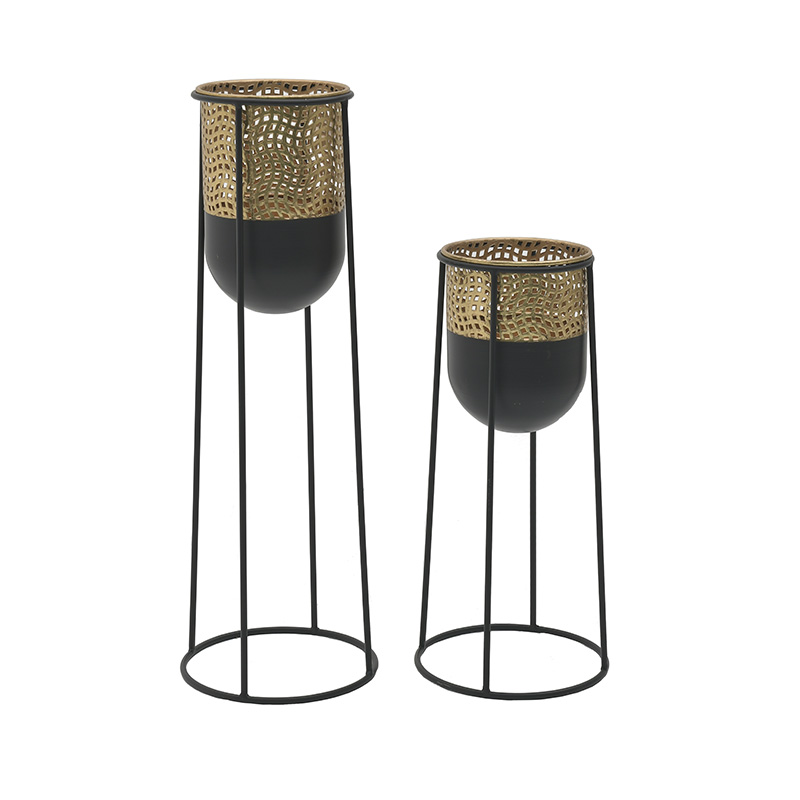 INART S/2 ΚΑΣΠΩ ΜΕΤΑΛΛΙΚΟ ΧΡΥΣΟ/ΜΑΥΡΟ Φ25X75 Inart 3-70-447-0211