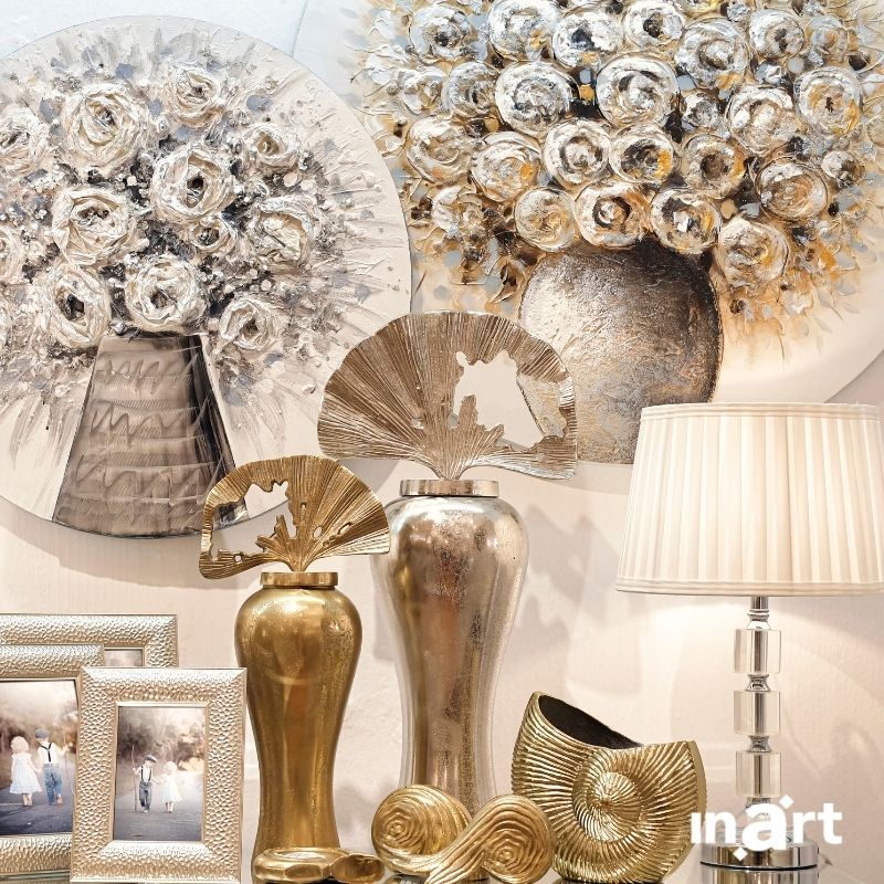 INART ΒΑΖΟ ΑΛΟΥΜΙΝΙΟΥ ΑΣΗΜΙ 30X17X60 Inart 3-70-579-0071