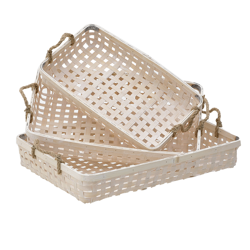 INART S/3 ΔΙΣΚΟΣ ΔΙΑΤΡΗΤΟΣ ΜΠΑΜΠΟΥ NATURAL 57X39X10 Inart 3-70-935-0003