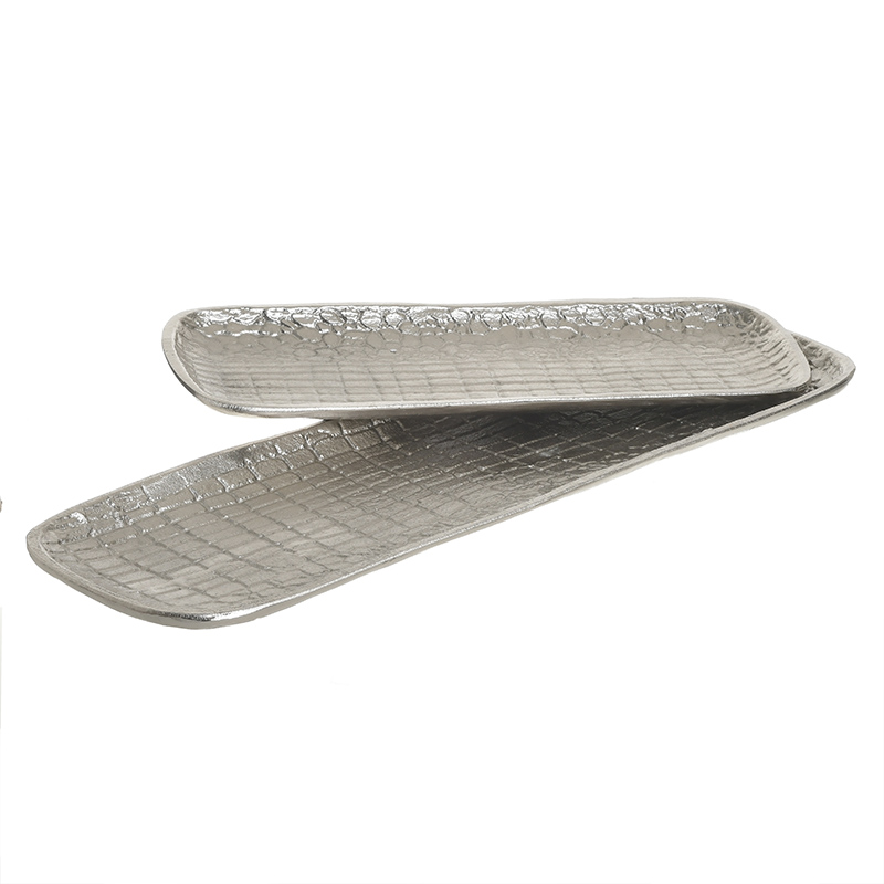 INART S/2 ΠΙΑΤΕΛΑ ΜΕΤΑΛΛΙΚΗ ΑΣΗΜΙ 60Χ19Χ2.5 Inart 3-70-983-0057