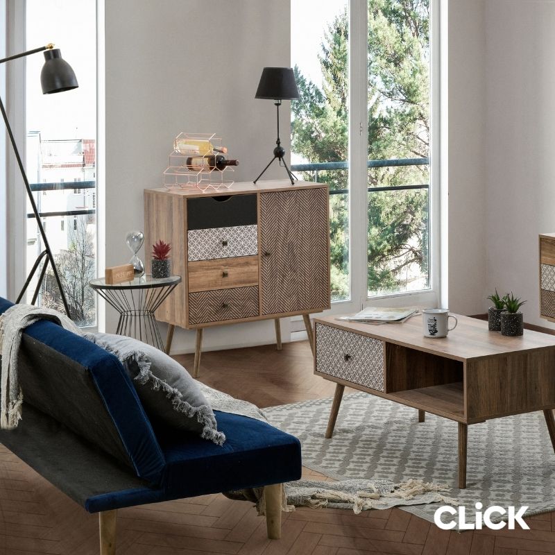 CLICK ΣΥΡΤΑΡΙΕΡΑ ΞΥΛΙΝΗ NATURAL 79X39X86 Inart 6-50-308-0005