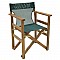 Πολυθρόνα σκηνοθέτη "SUNSET" από ξύλο/ύφασμα σε χρώμα καρυδί/κυπαρισσί 60x51x86