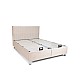 Κρεβάτι με στρώμα "GALA" διπλό με αποθηκευτικό χώρο από βελούδο σε μπεζ χρώμα 160x200