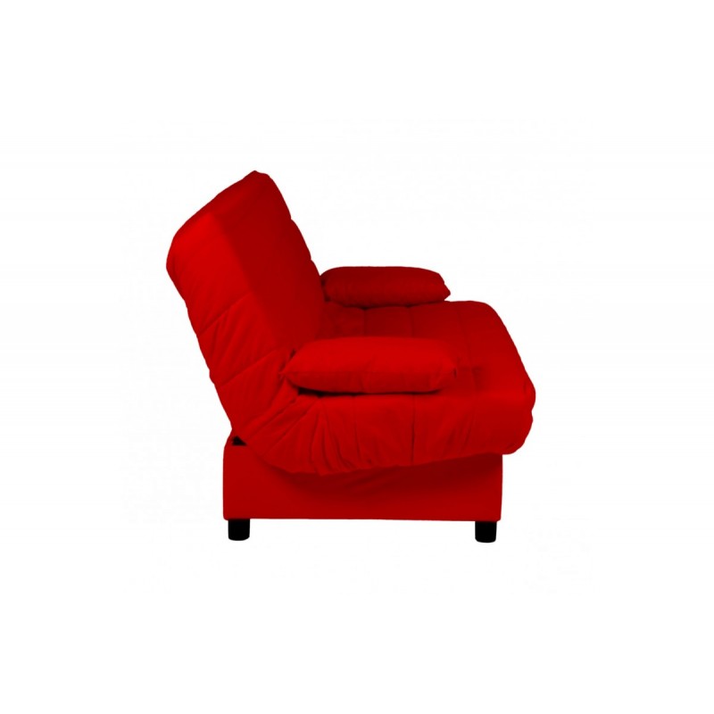 Καναπές-κρεβάτι "ECO" τριθέσιος υφασμάτινος σε χρώμα κόκκινο 185x88x82